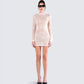 Angelina Ivory Mini Dress model front