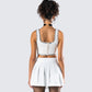 Anjali Ivory Tweed Bustier Top