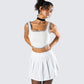 Anjali Ivory Tweed Bustier Top