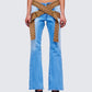 Ara Blue Belted Low Rise Jean model front
