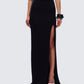 Aries Black Knit Maxi Skirt model front