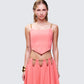 Arla Pink Heart Chain Strap Top