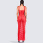 Arlo Red Lace Strappy Maxi Dress