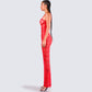 Arlo Red Lace Strappy Maxi Dress
