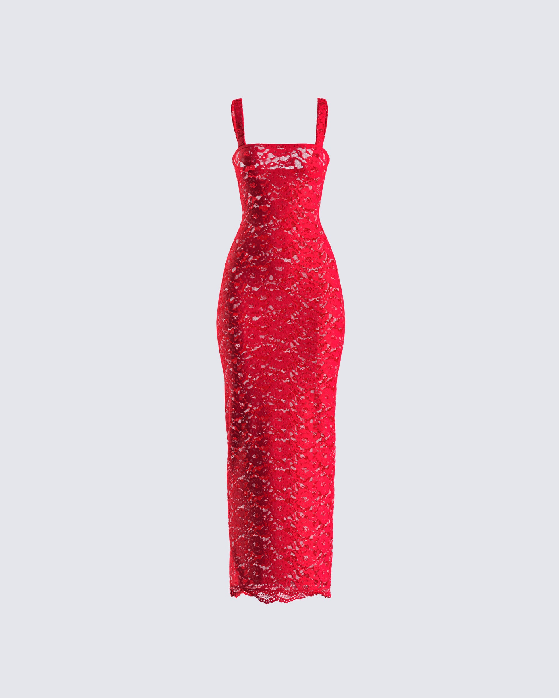 Arlo Red Lace Strappy Maxi Dress product front