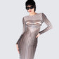 Amina Multi Illusion Print Dress