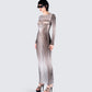 Amina Multi Illusion Print Dress