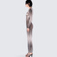 Amina Multi Illusion Print Dress