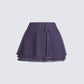 Arpana Charcoal Layered Mini Skirt product front