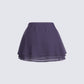 Arpana Charcoal Layered Mini Skirt
