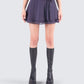 Arpana Charcoal Layered Mini Skirt model front