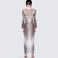 Artina Multi Illusion Print Dress model front