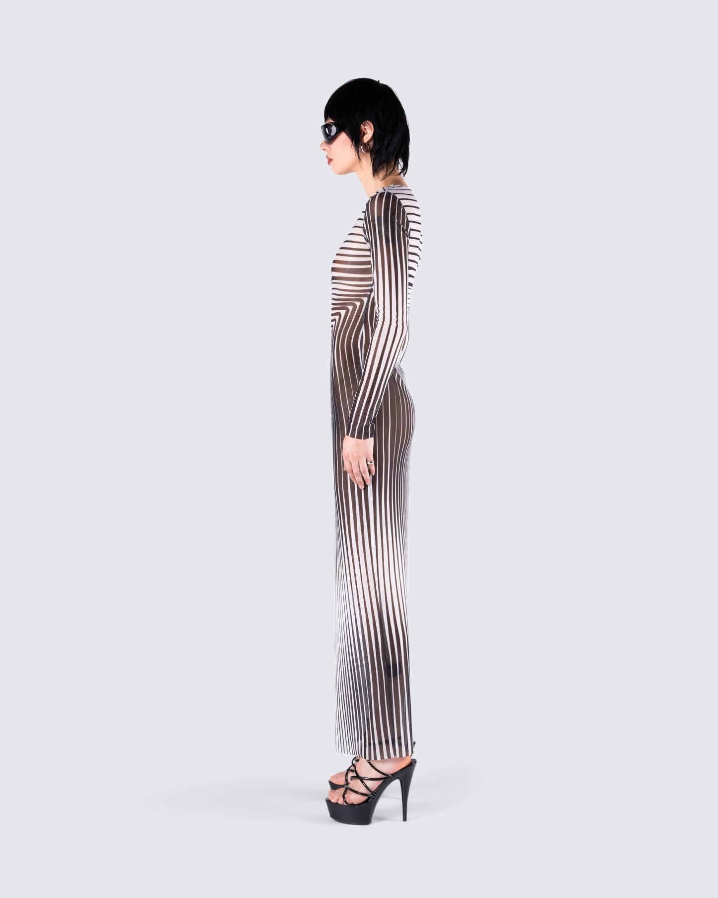 Artina Multi Illusion Print Dress