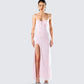 Astoria Pink Floral Maxi Dress model front