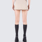 Astrid Taupe Lace Up Mini Skirt