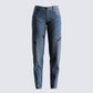 Audrey Blue Mid Rise Jeans 3d product front