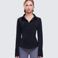 Avyanna Black Fitted Shirt model front