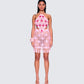 Aya Pink Floral Crochet Set model front