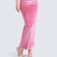 Ayla Pink Velvet Maxi Skirt