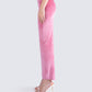 Ayla Pink Velvet Maxi Skirt