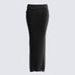 Ayla Black Velvet Maxi Skirt 3d product front