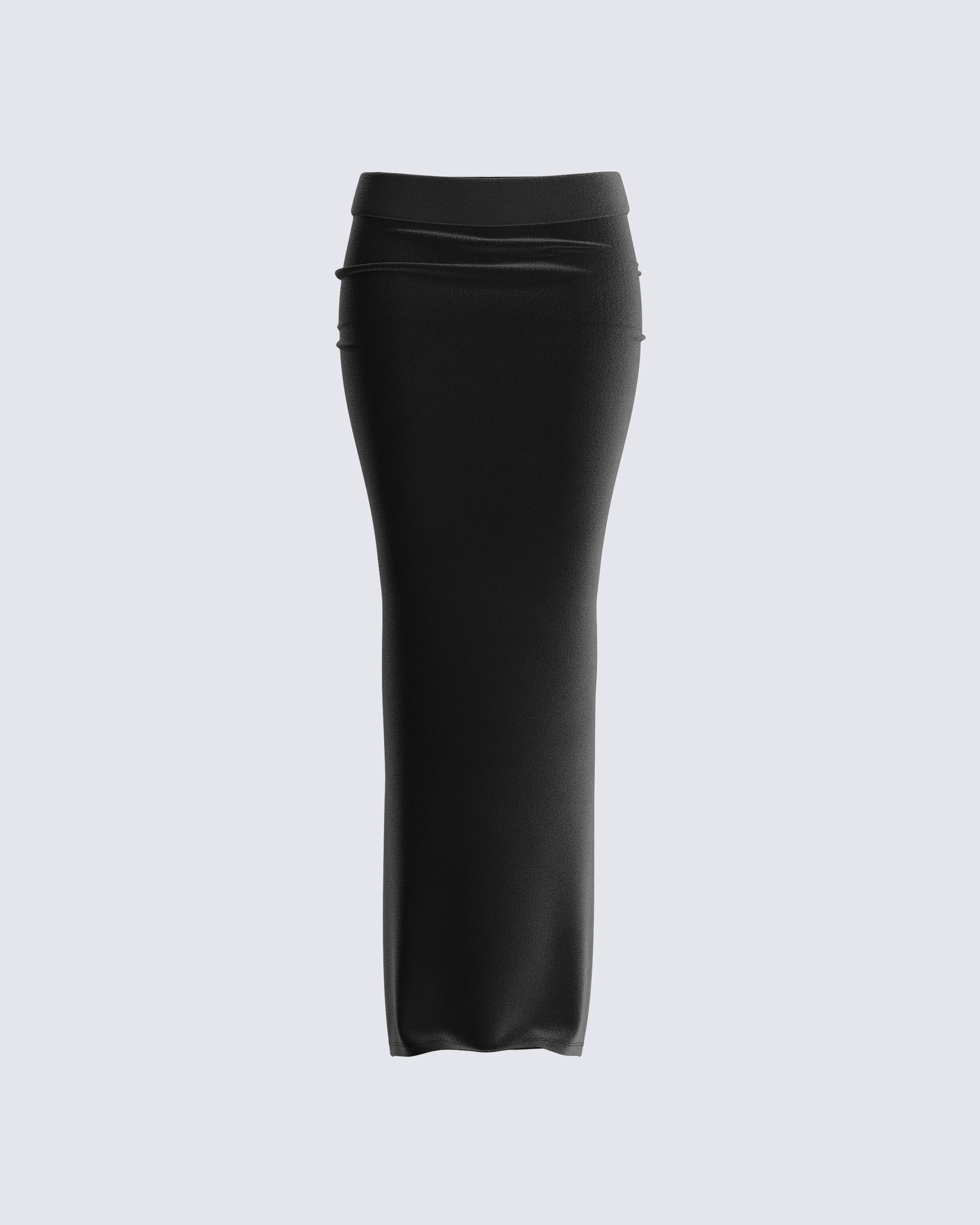 Ayla Black Velvet Maxi Skirt 3d product front