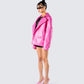 Ayse Pink Faux Leather Jacket