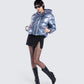 Azalea Blue Metallic Puffer Jacket