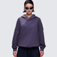 Azariah Grey Oversized Hoodie Top model front