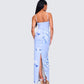 Azura Blue Floral Bodycon Maxi