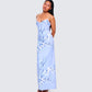 Azura Blue Floral Bodycon Maxi