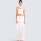 Amal Cream Maxi Skirt model front