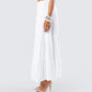 Bailee White Tiered Midi Skirt