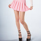 Bella Pink Pleated Mini Skirt