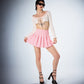 Bella Pink Pleated Mini Skirt