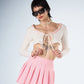 Bella Pink Pleated Set