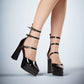Bernadine Black Platform Heels