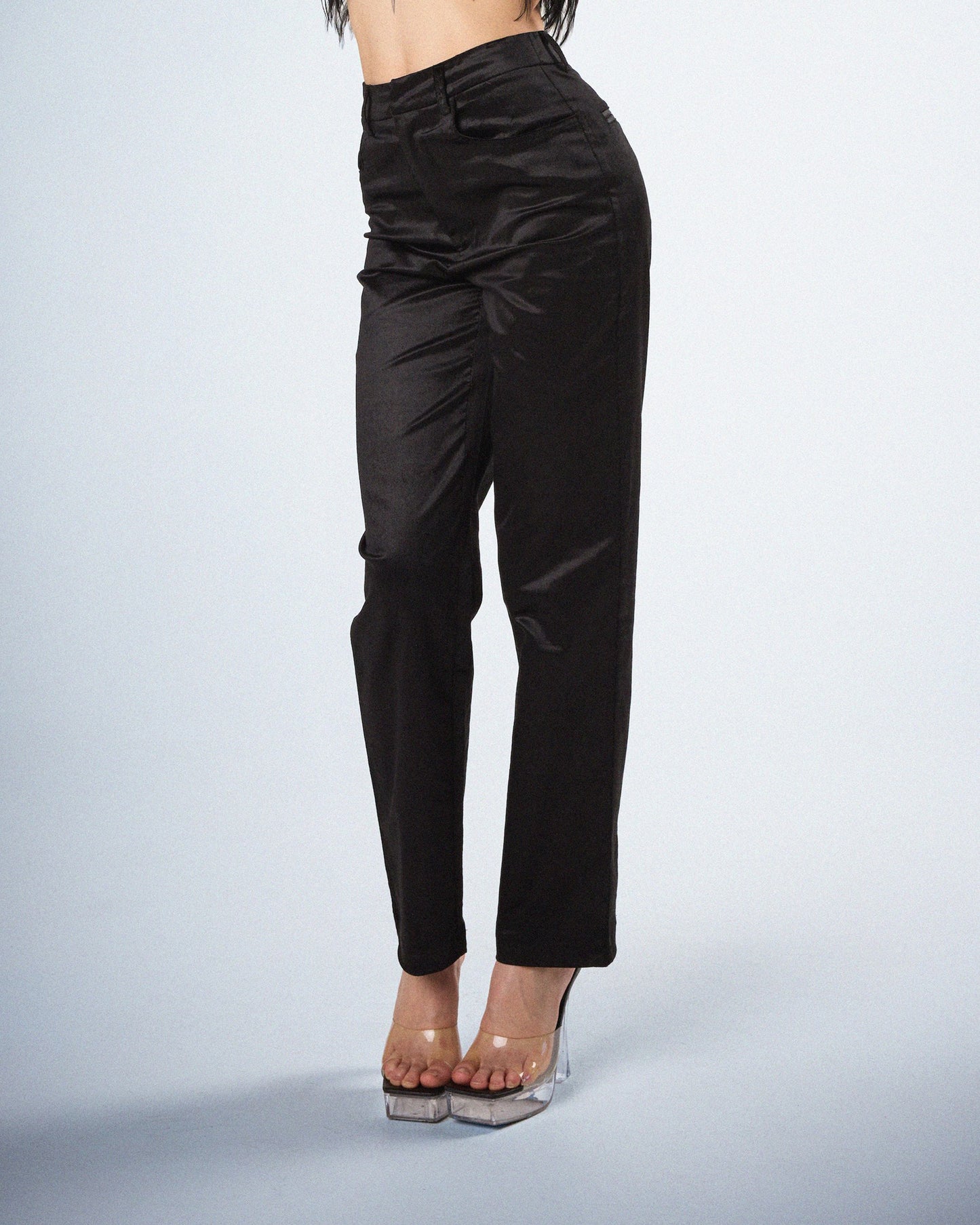Bess Black Velvet Pants