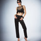 Bess Black Velvet Pants