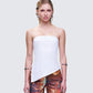 Bessie Ivory Asymmetrical Top model front