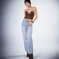 Bette Brown Lace Up Top