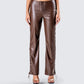 Bette Brown Lace Up Pants model front
