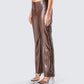 Bette Brown Lace Up Pants