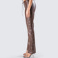 Bette Brown Lace Up Pants