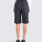 Birna Black Crepe Bermuda Shorts