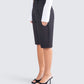 Birna Black Crepe Bermuda Shorts