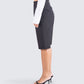 Birna Black Crepe Bermuda Shorts