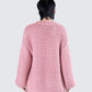 Blaise Pink Chunky Hand Knit Cardigan