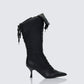 Blaze Black Knee High Boxing Heeled Boot