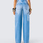 Blossom Blue Cargo Denim Pant